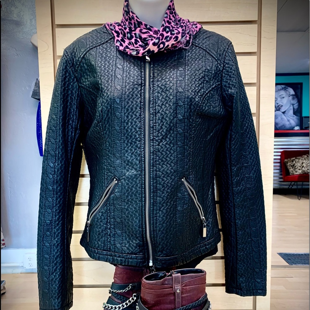 Faux leather jacket